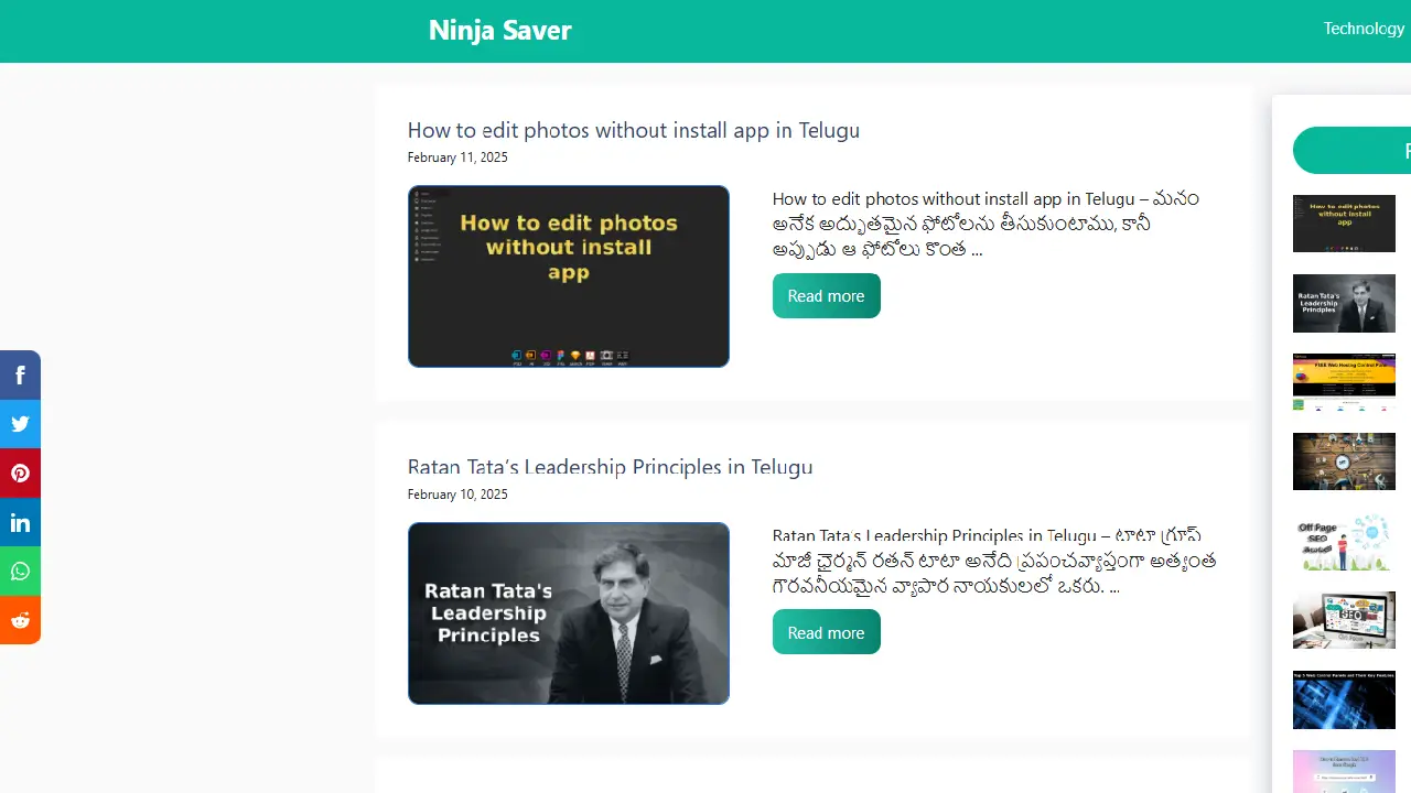 Generatepress social share buttons in telugu